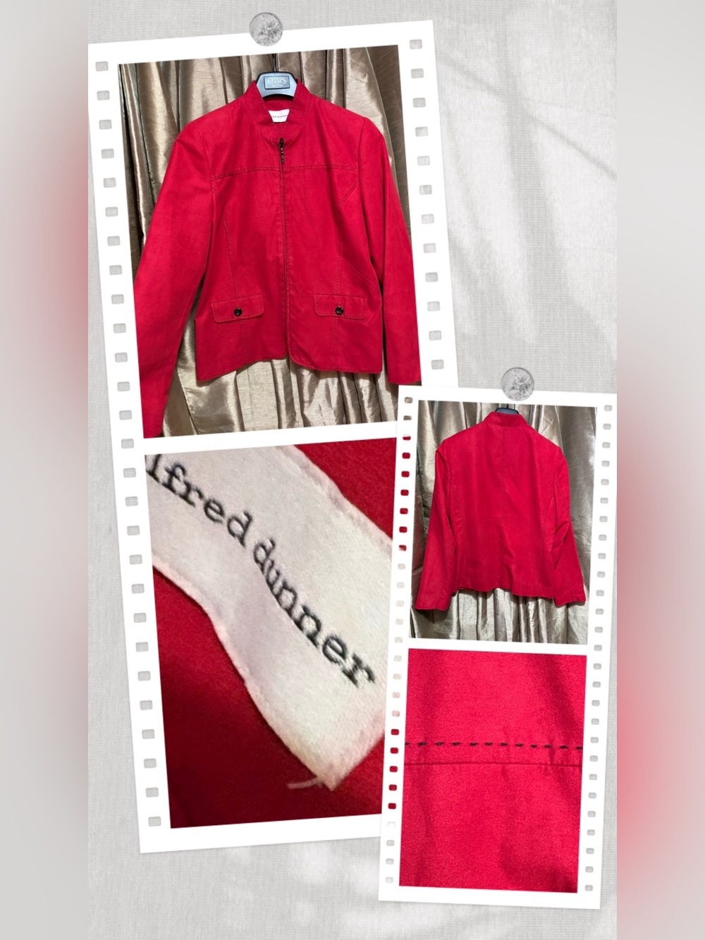 Alfred Dunner Bright Red Jacket #1887